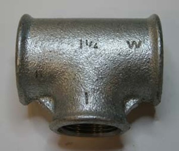 c. g. werther marketing 1.1/2" x 1" galv. ads. t-rør nr. 130