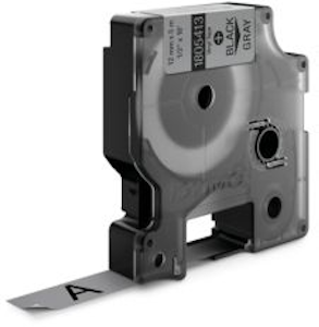 dymo Id1 tap 12mm poly metall/svart