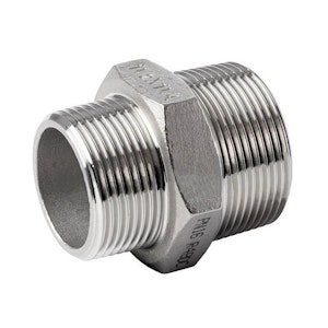 conex Ahenev kaksiknippel messing 3/4" x 1/2" kroom