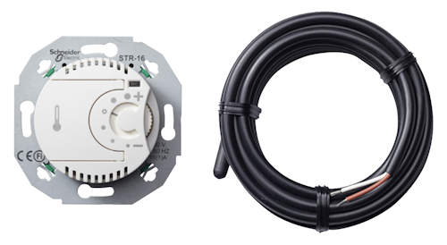 schneider electric Golvtermostat 16a giv 4m vit