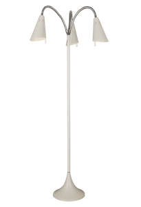 scan lamps Eva gulvlampe krom/hvit 3-arm e14 r50