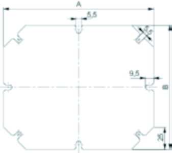schneider electric Montageplåt 175x225