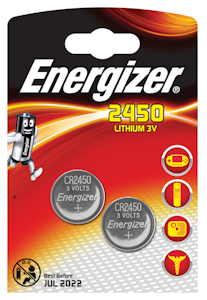 energizer Batteri lithium cr2450 3v 2stk