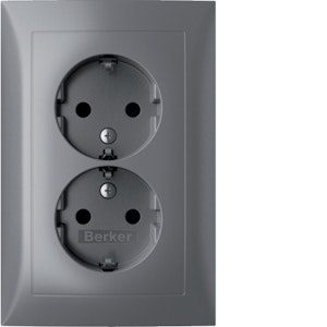 hager Pistorasia s.1 hager 2s/16a/ip20 2x 1.5kr upj alu