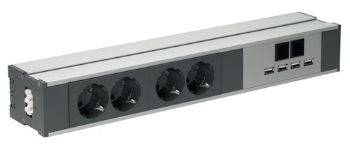 schneider Ol50 møb.bks 4uttak, 2data usb ins40610