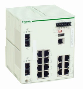 schneider Switch 14 10/100tx, 2 100fx-mm tcsesm163f2cu0