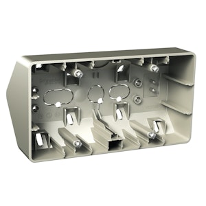 schneider electric Hörnbox 2-fack metallic