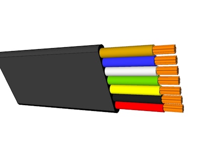 nexans Modularkabel 4-leder, sort telekabel