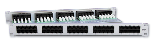 lanse 3-play Patchpanel 19" 50xrj45 tele 1u aluminium telesafe
