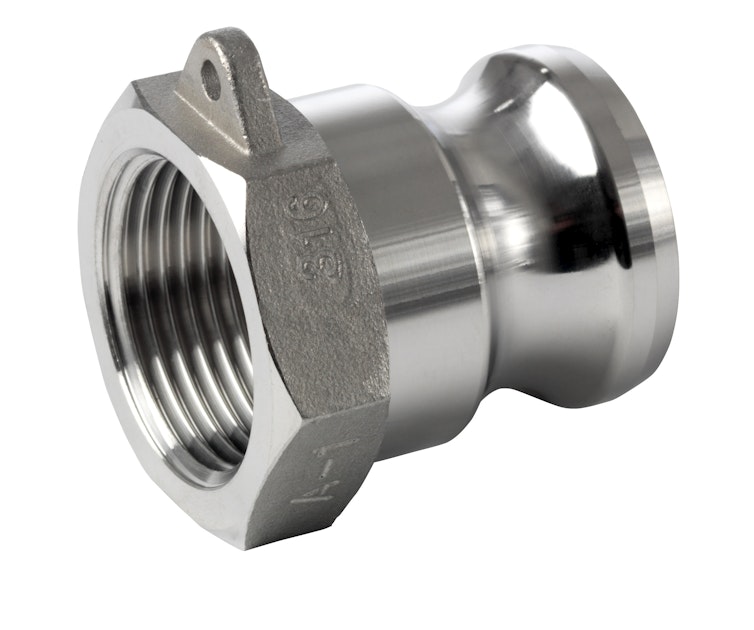 ONNINEN CAM AND GROOVE COUPLING A SS 4 IN. ADAPTER, FEMALE THREAD Cam