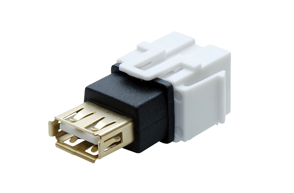 USB 2.0 ADAPTER KEYSTONE F/F USB-connector | Grenstaver aluminium ...