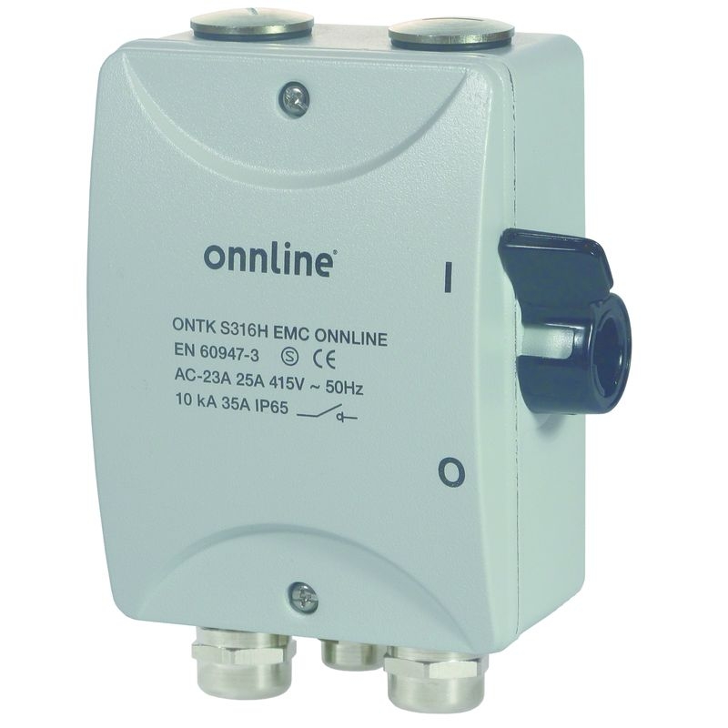 ONNLINE SAFETY SWITCH EMC ONNLINE ONTK S316H EMC, 7,5kW IP65 | Safety  Switchers | Onninen