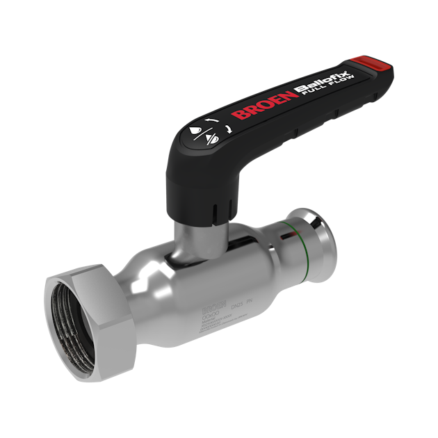 BROEN Ballofix full flow BALL VALVE FULL FLOW SS 35x11/2 PRESS/NUT LOW