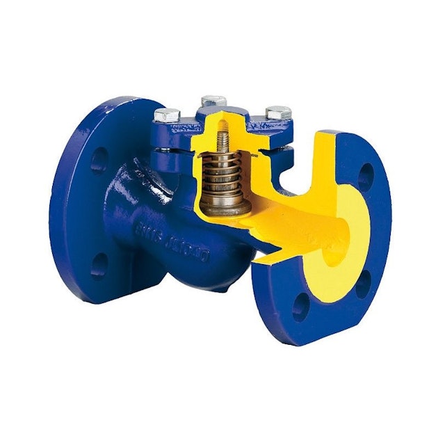 ONNLINE CHECK VALVE, GLOBE TYPE DN100 PN16 FLANGE GG25 F287 Steel