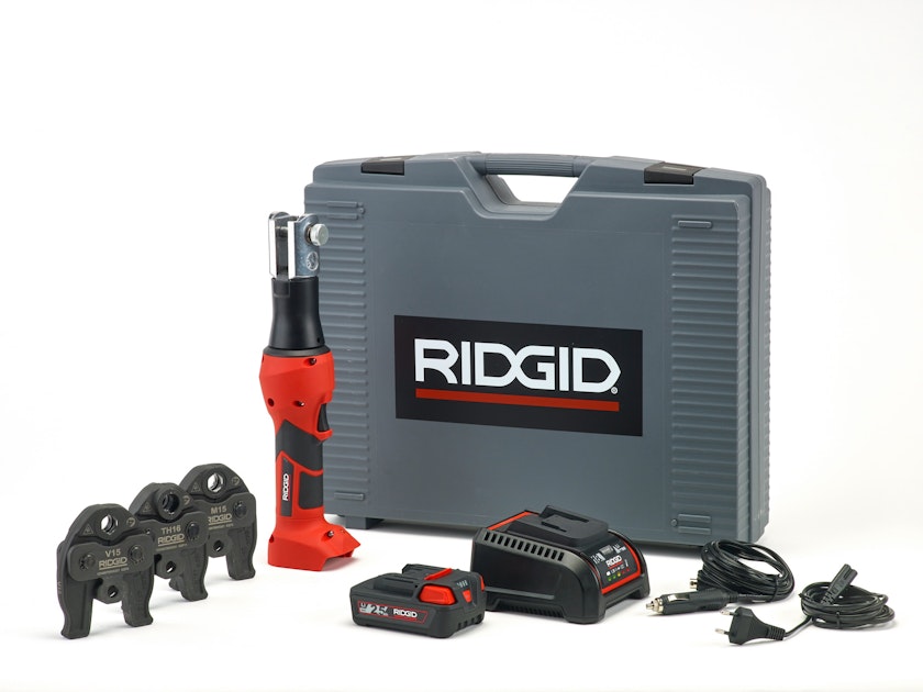 RIDGID PRESS TOOL SET RIDGID WITH M JAWS 15-18-22 | Pipe Crimping ...