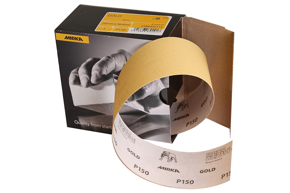 MIRKA SANDING ROLL MIRKA GOLD 70MMX36,6M PSA 150 Hand Sanding Papers