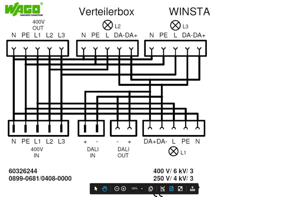 Winsta Box WAGO DISTRIBUTION BOX WINSTA 3-PHASE DALI , WHITE | Other Installation ...
