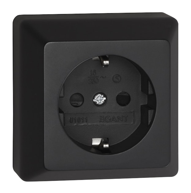 OPAL Surface wall socket outlet 1way earthed 250V,16A IP20 Surface