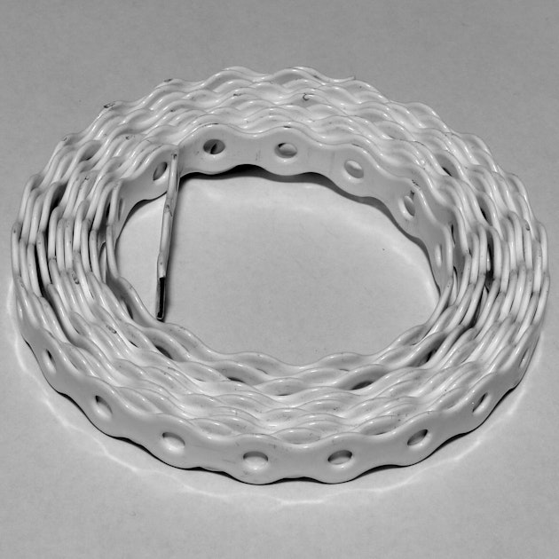 Patentbånd AR 12mm x 0,8mm Ø5mm plastlagt 3m Hvit | Festebånd | Onninen AS