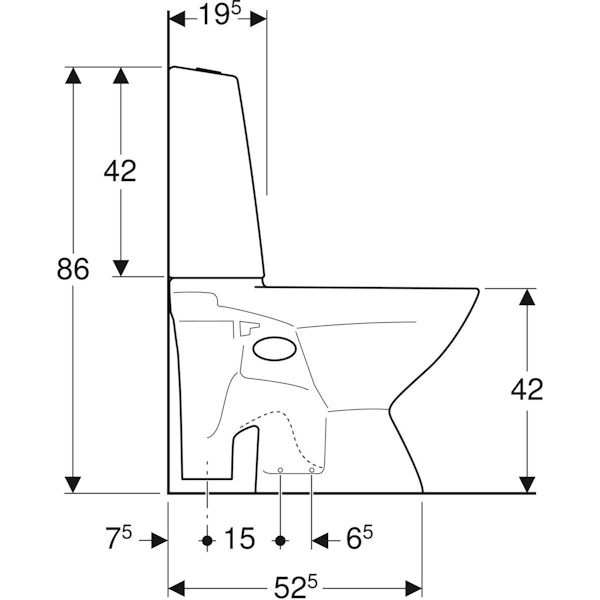 ido Wc-istuin ei kantta ido 3526301101 glow iso jalka 1-t