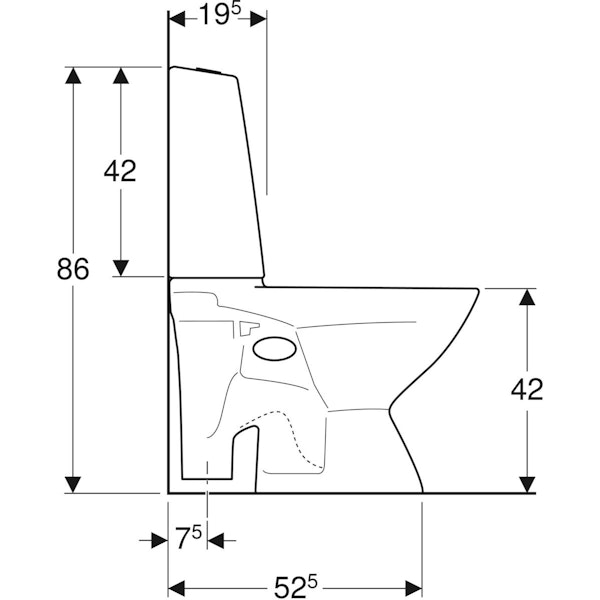 ido Wc-istuin ei kantta ido 3536301101 glow iso jalka 1-t