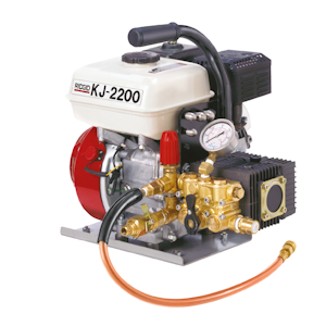 RIDGID PRESSURE CLEANER KJ2200 GAS.ENG.5HP,150BAR 33M HOSE | Electric