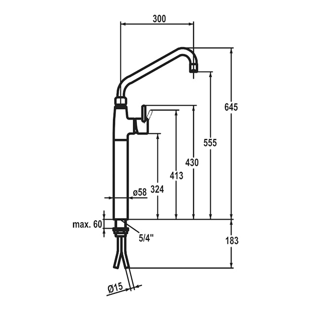 KWC KITCHEN MIXER KWC KWC GASTRO A450 PILLAR300MM Kitchen Mixers Onninen