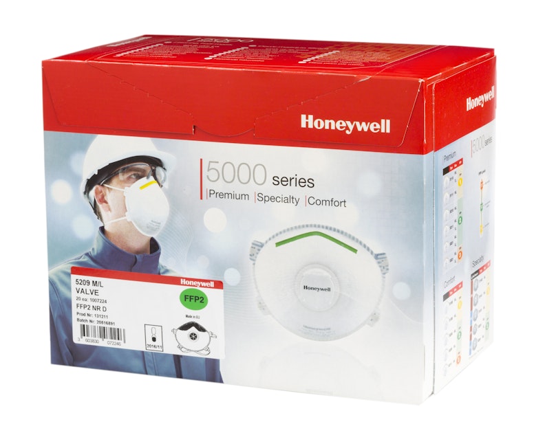 HONEYWELL HENGITYSSUOJAIN HONEYWELL 5209 FFP2 VENTTIIL. 20 kpl/ltk ...