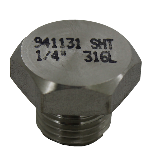 SHTEKSOR PLUG CYLINDER THREAD 1/4 1.4404 Stainless Steel Threaded
