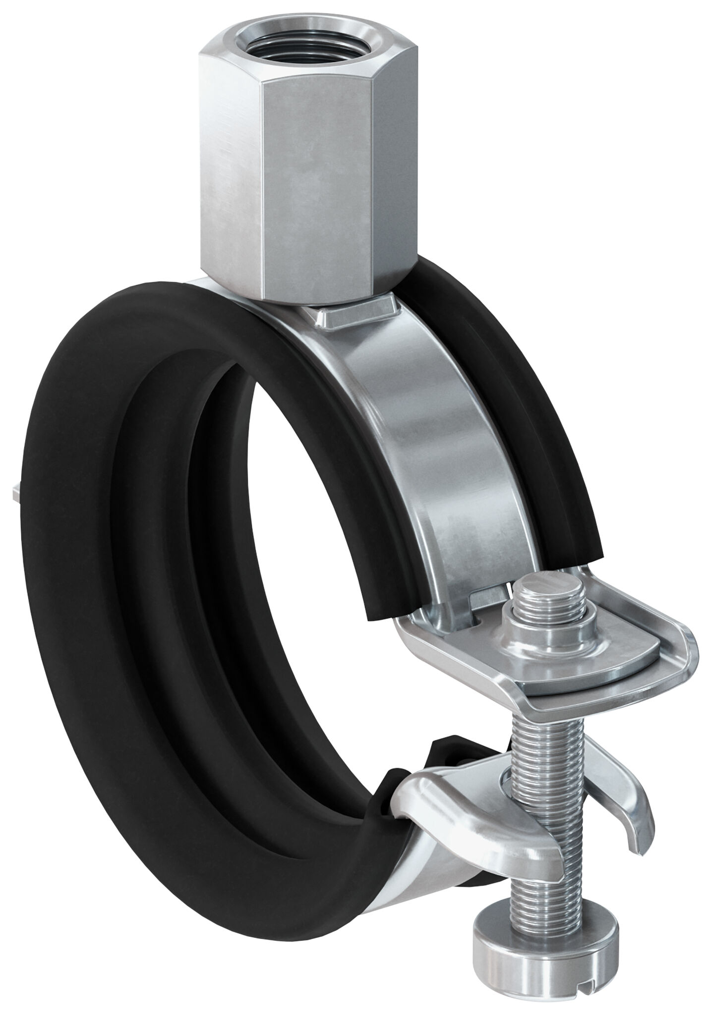 FISCHER PIPE CLAMP FGRS UNIVERSAL ZN 5359mm M8/M10 INSULATED Pipe