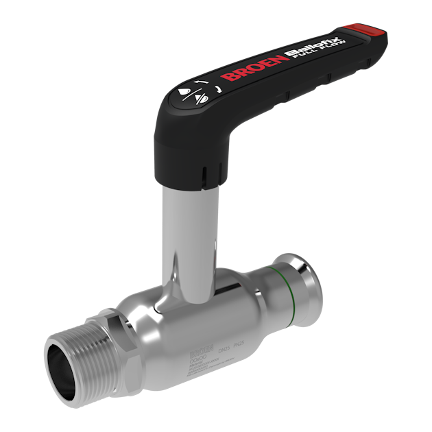 BROEN FULL FLOW BALL VALVE FULL FLOW SS 15X1/2 PRESS/MT HIGH Brass