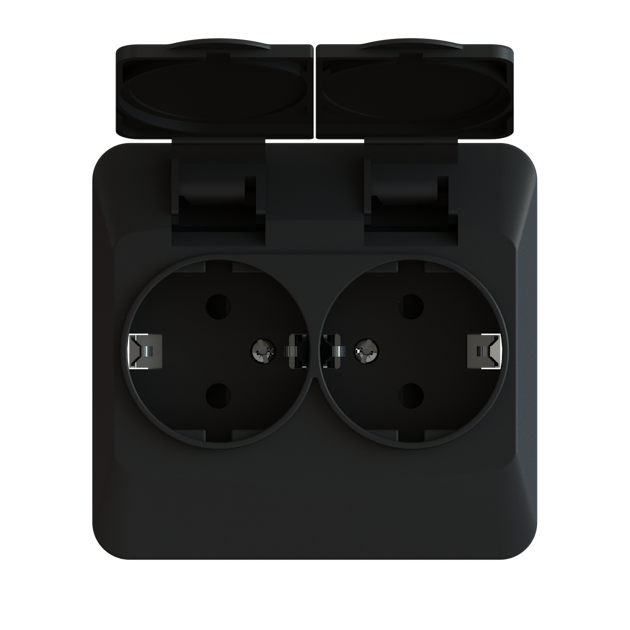 OPAL Flushtype wall socket outlet 2way earthed 250V,16A IP44 25