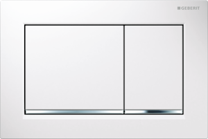 geberit Tryckplatta geberit omega30 vit/krom låg