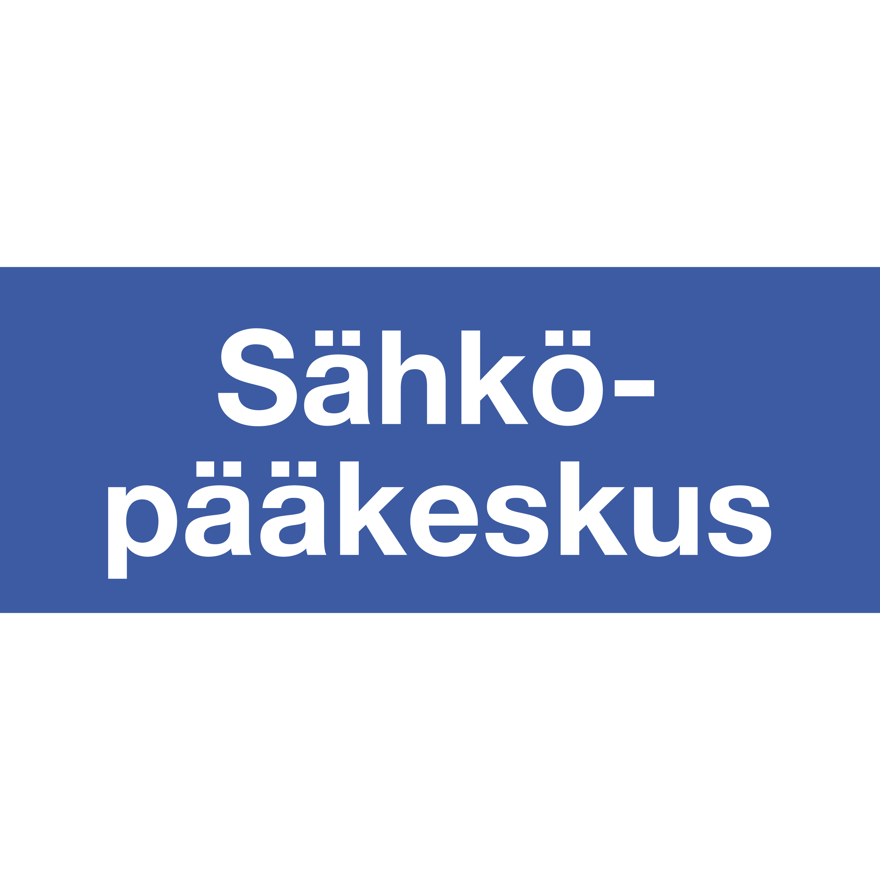 SUOMEN TURVAKILVET INSTRUCTIONS LABEL SÄHKÖPÄÄKESKUS AL 120X300 | Signs |  Onninen