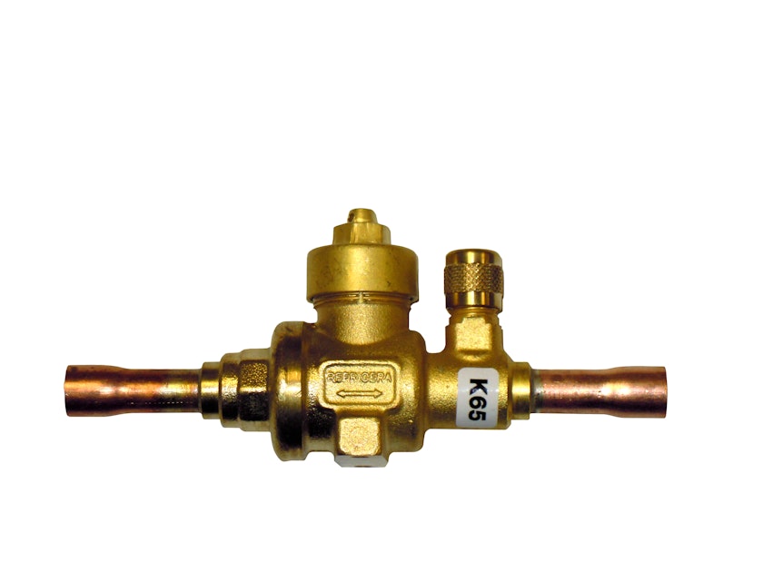 Refrigera Ball Valve Co2 2 Way 38 120bar K65 Schrader Refrigeration Ball Valves Onninen 8697