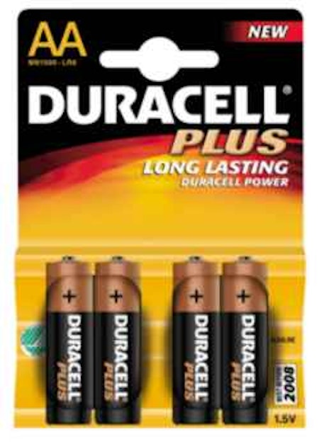 Duracell Plus LR6/AA Alkaline 120 batterier