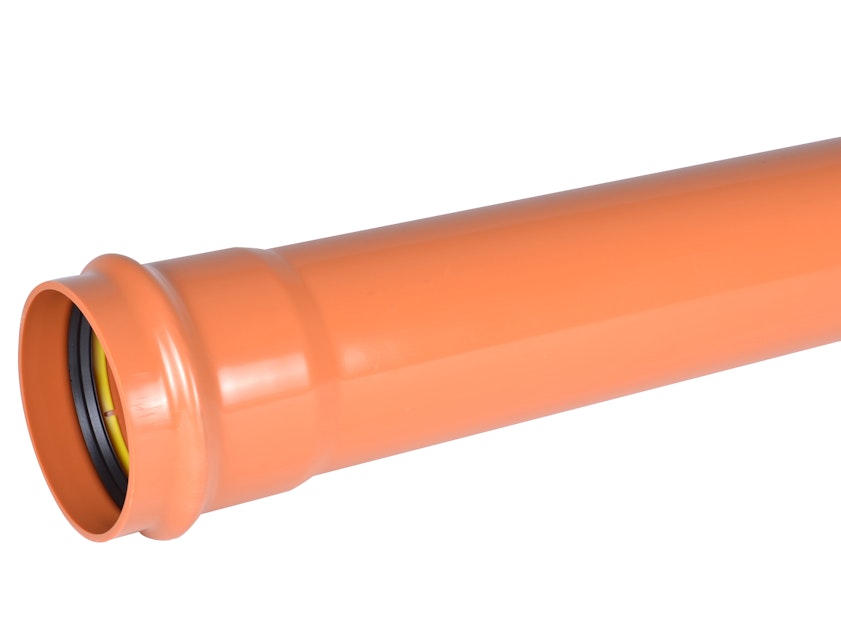 MARKAVLOPPSRÖR PVC MARKRÖR SN8 400 1M | Avloppsrör, Mark PVC | Onninen