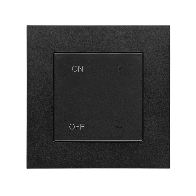 DIMMER 1 POL LED 2180W M/VENDER S55 SVART MATT Lagersalg Onninen AS