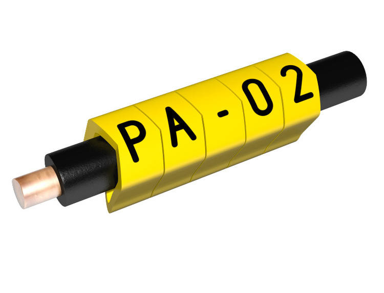 partex Ledningsmärk pa02/3 gul/svart, 0