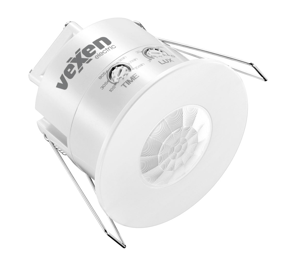 KUSTĪBAS SENSORS ALIO 360° D8m IP20 1200W Z/A BALTS