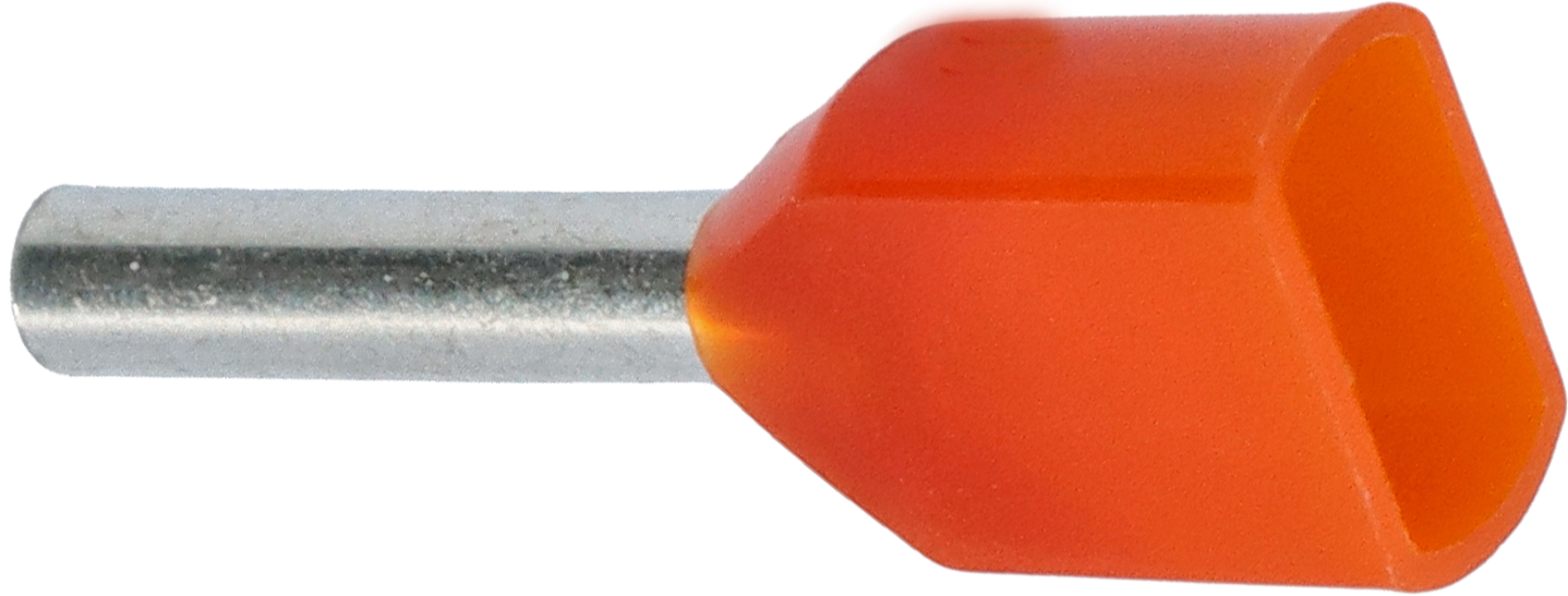 ENDEHYLSE DOBBEL L=12MM 0,5 TVILL L