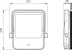 philips Floodlight ledinaire bvp154 led50/830 psu 50w mdu