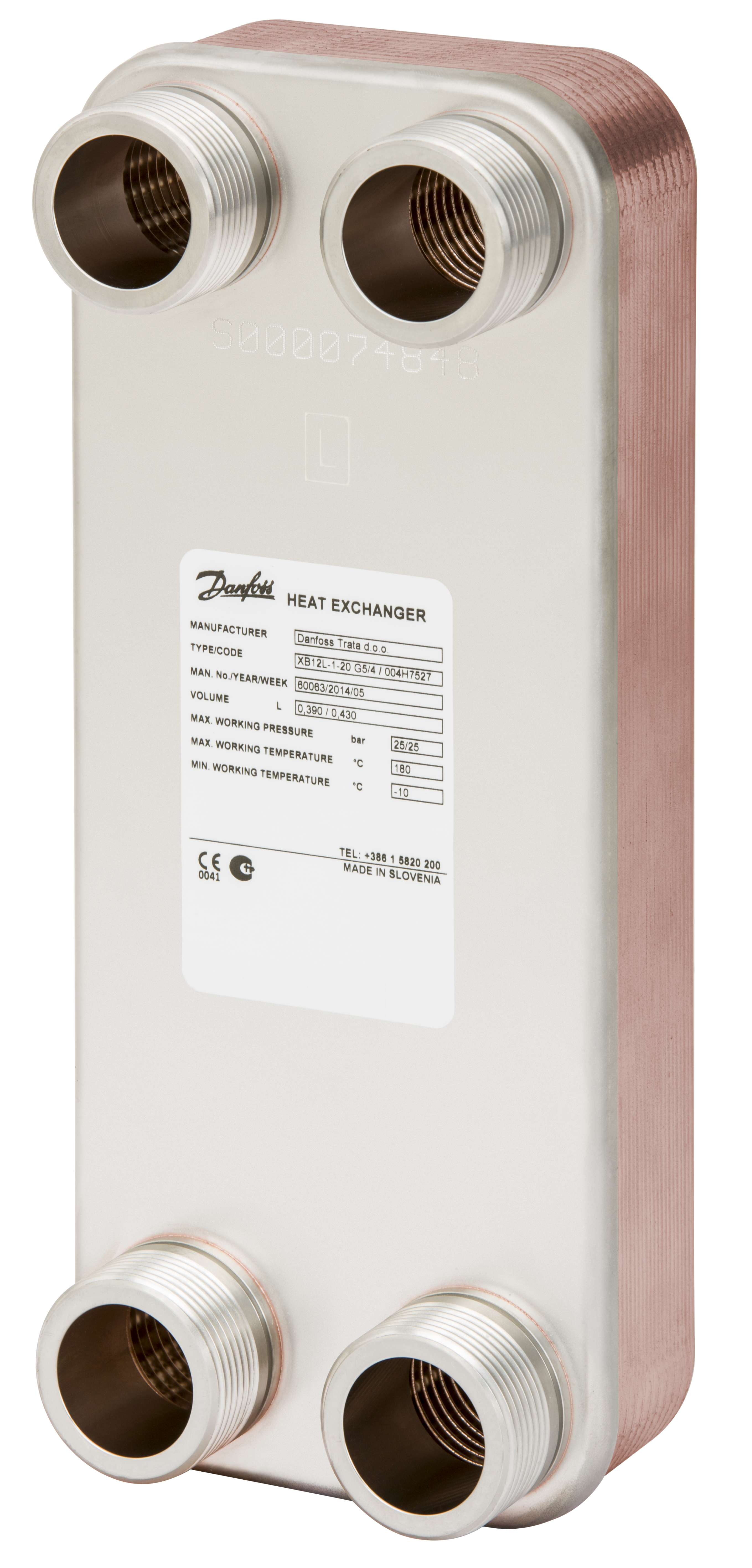 LODĒTAIS PLĀKŠŅU SILTUMMAINIS XB 12L-1-60 G5/4 25Bar
