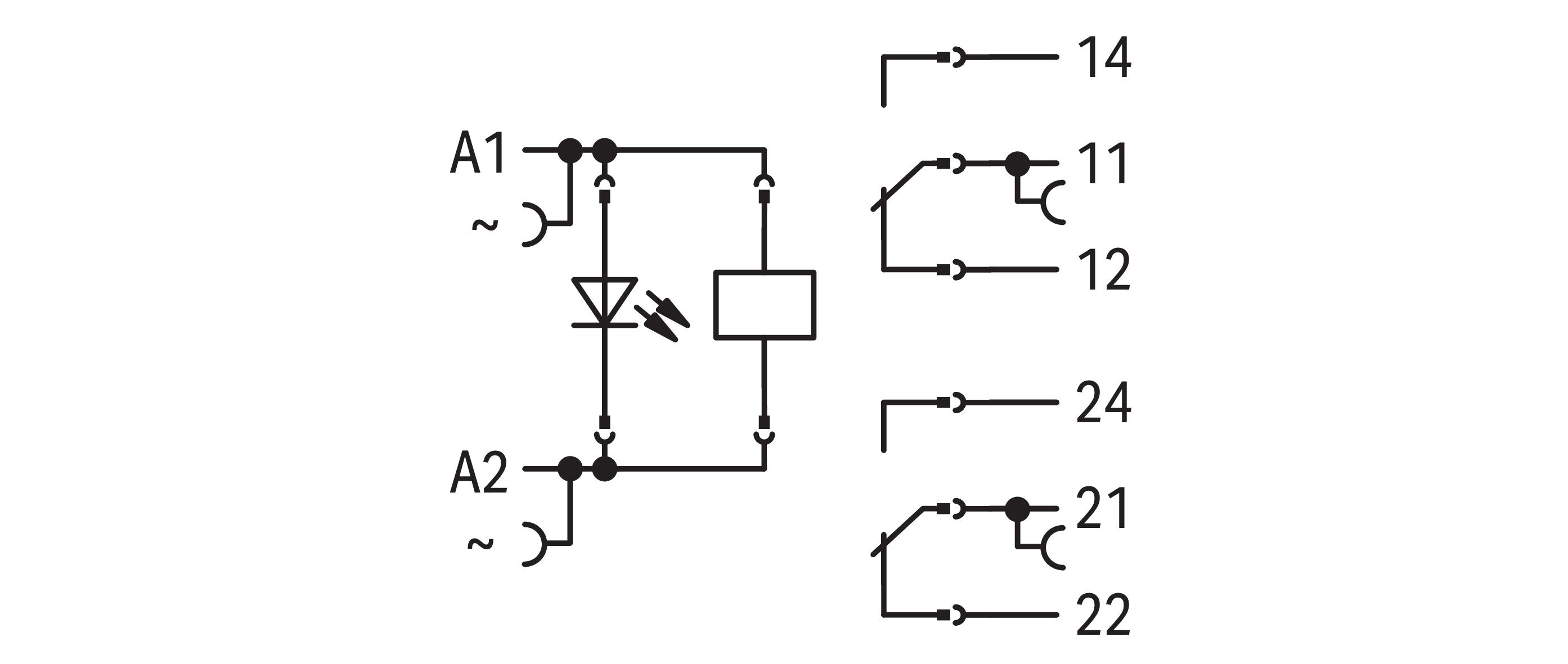 wago Reläenhet 24v ac, 2-no/nc 2x8a