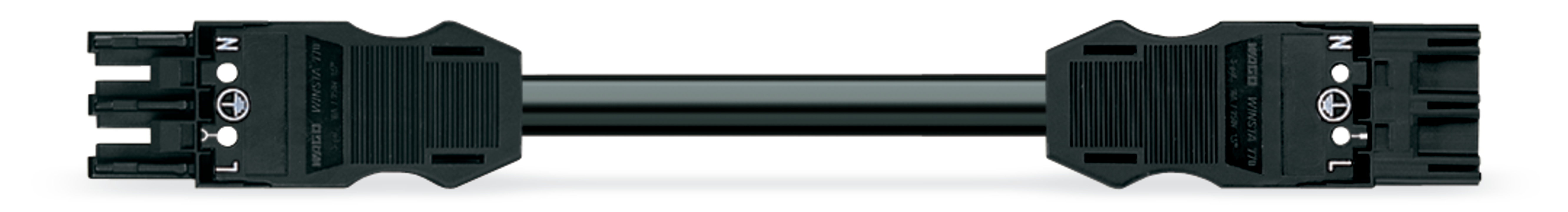 3X2,5MM 8METER SVART 771-9993/007-801 WAGO