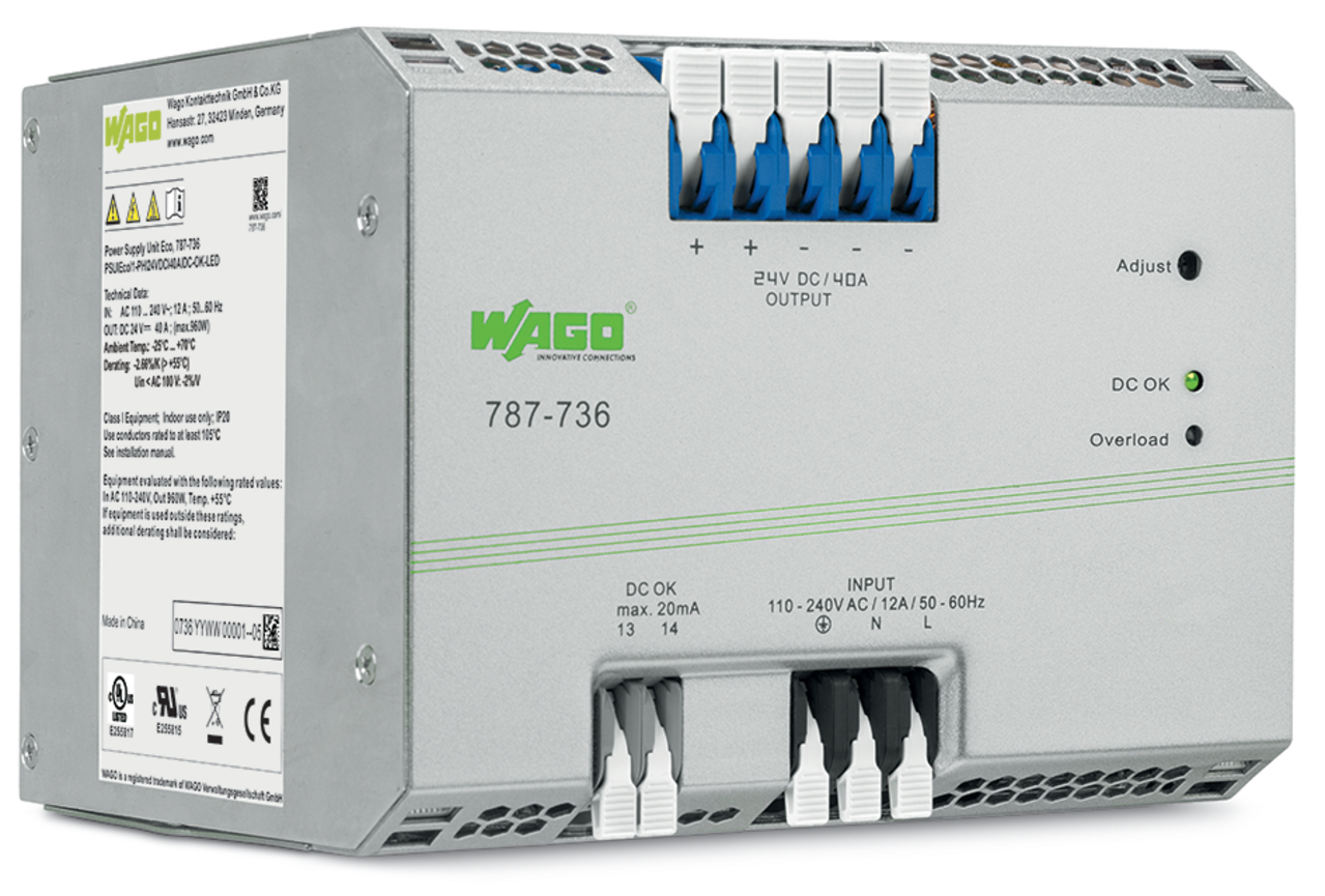 TEHOLÄHDE WAGO 787-736 24 VCD 40 A