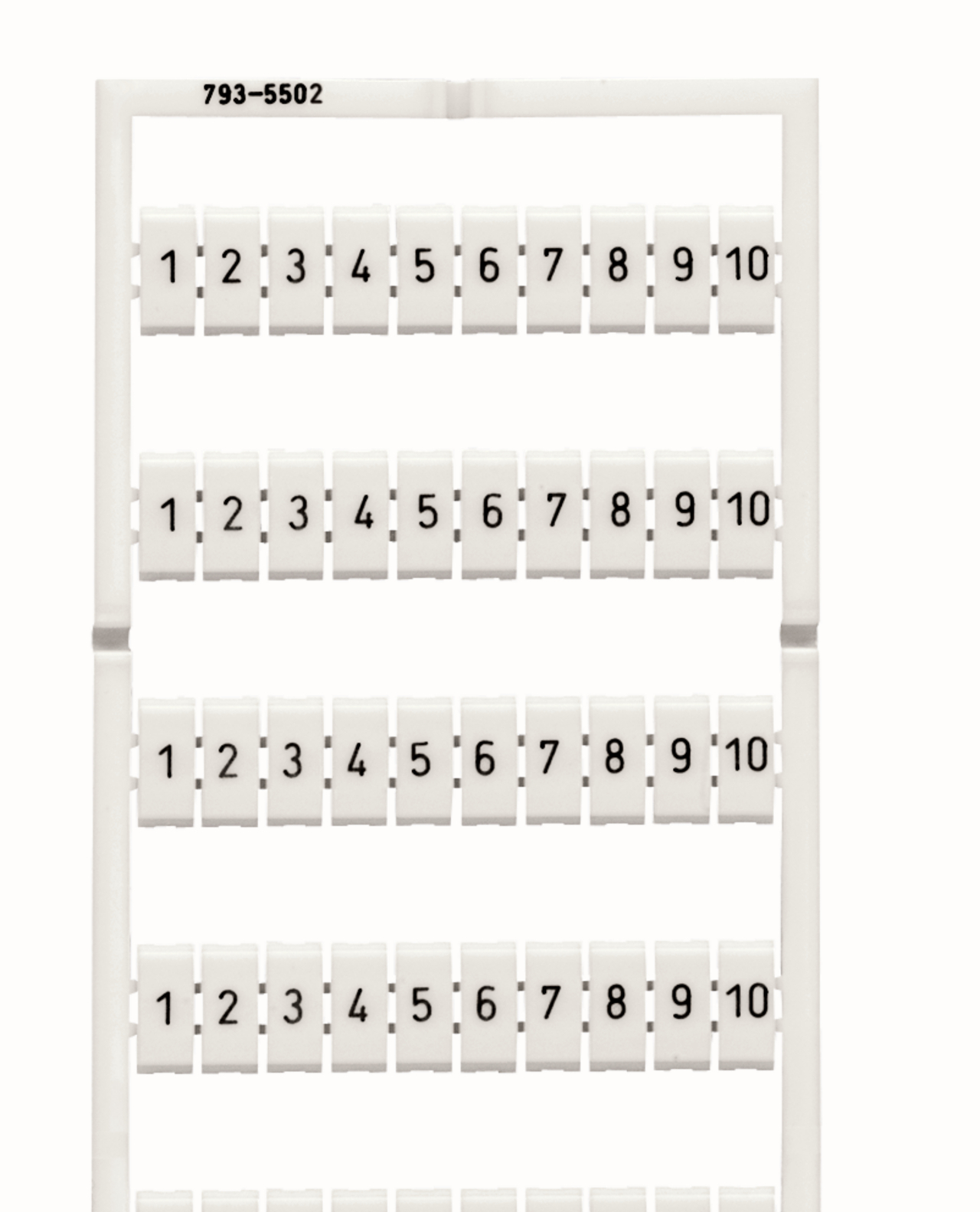 MERKINTÄKILPI WAGO 793-5502, 1-10 VAAKA