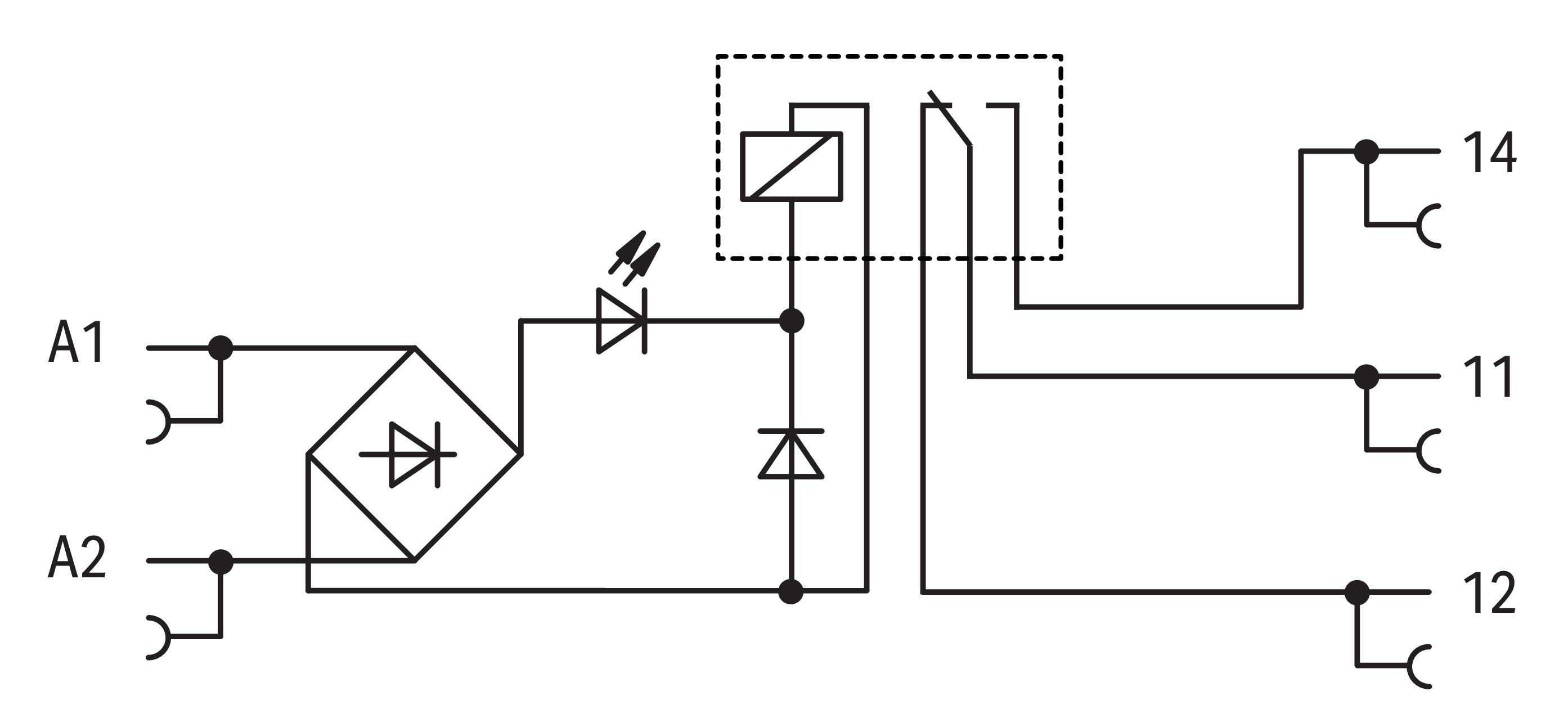 wago Mellanrelä 230 v ac/dc, 1 no/1nc, 6 a