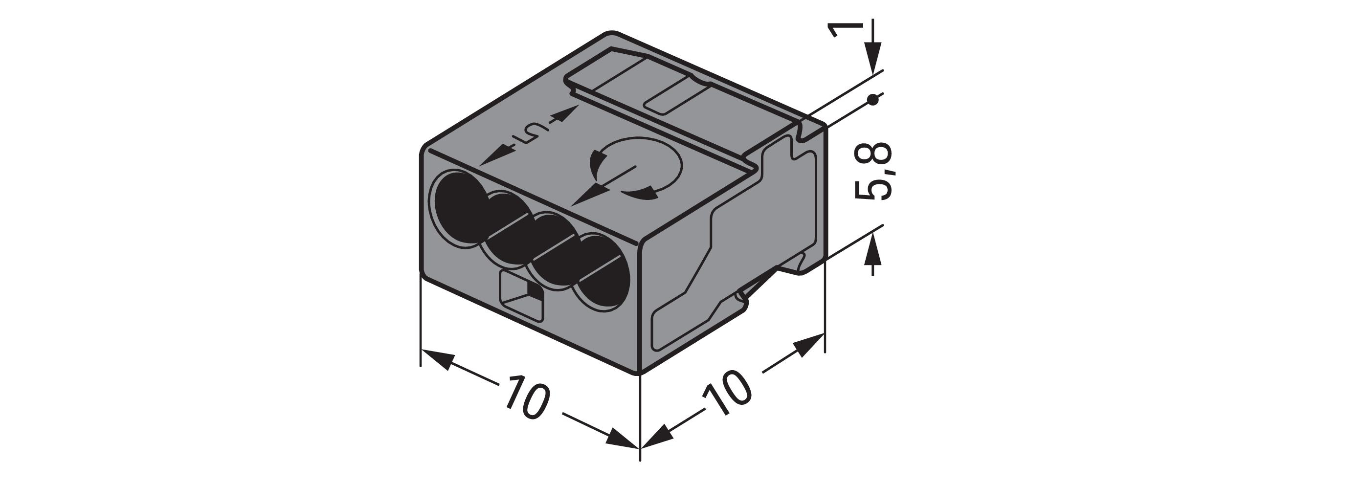 wago Rasialiitin wago 243-204 4-nap,har,0.2-0.75mm2