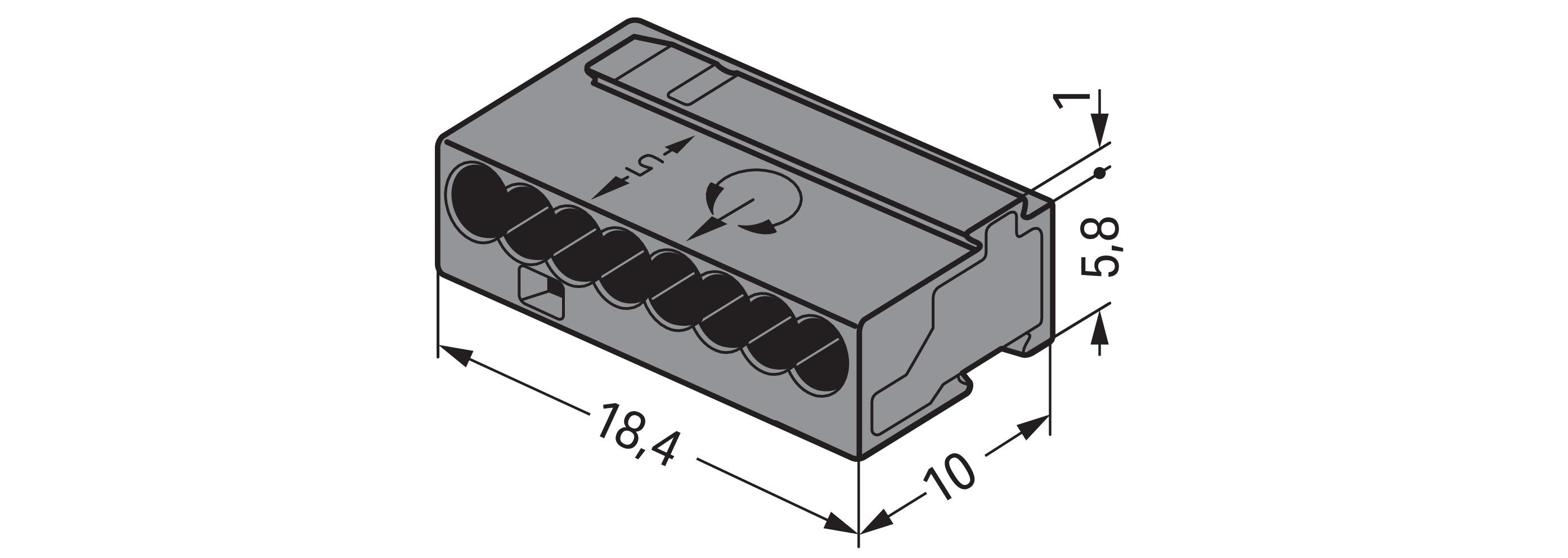 wago Rasialiitin wago 243-208 8-nap,har,0.2-0.75mm2